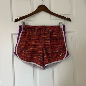 Nike Women's Vibrant Striped Athletic Shorts